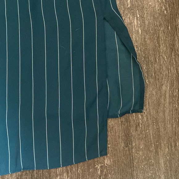Teal and white striped women’s size large too by worthington - Picture 6 of 9